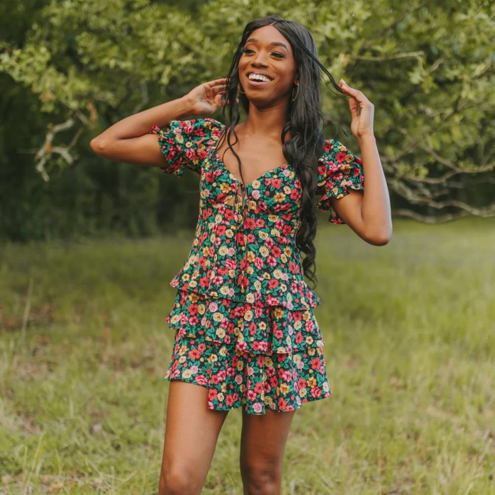 Tammy ruffle mini dress